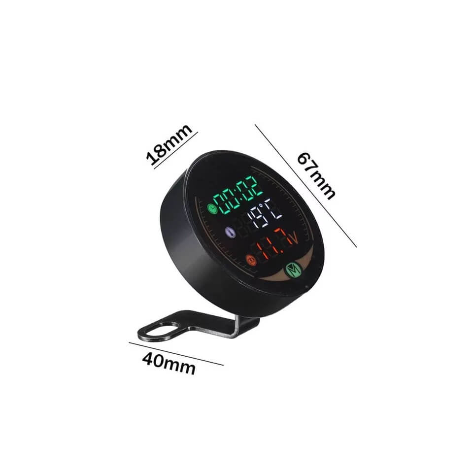 3in1 Motorbike LED Digital Meter