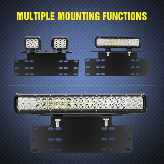 Led Light Bar Mounting Bracket Front License Plate Frame Bracket Holder