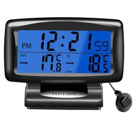 Digital LCD Dashboard Clock With Light - Thermometer - Date