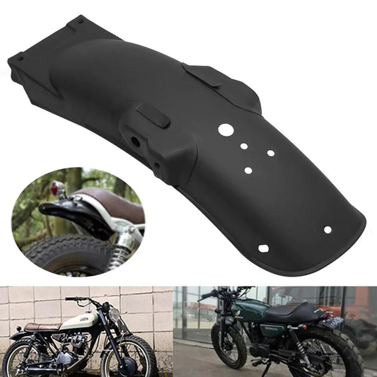 Motorcycle Black Universal Cafe Racer Rear Retro Metal Fender Mudguard Cover For Honda CG125 Yamaha