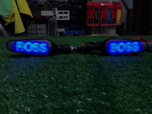 Boss Indicator Audi Running Style With DRL Blue - Yellow 4 Pcs Set