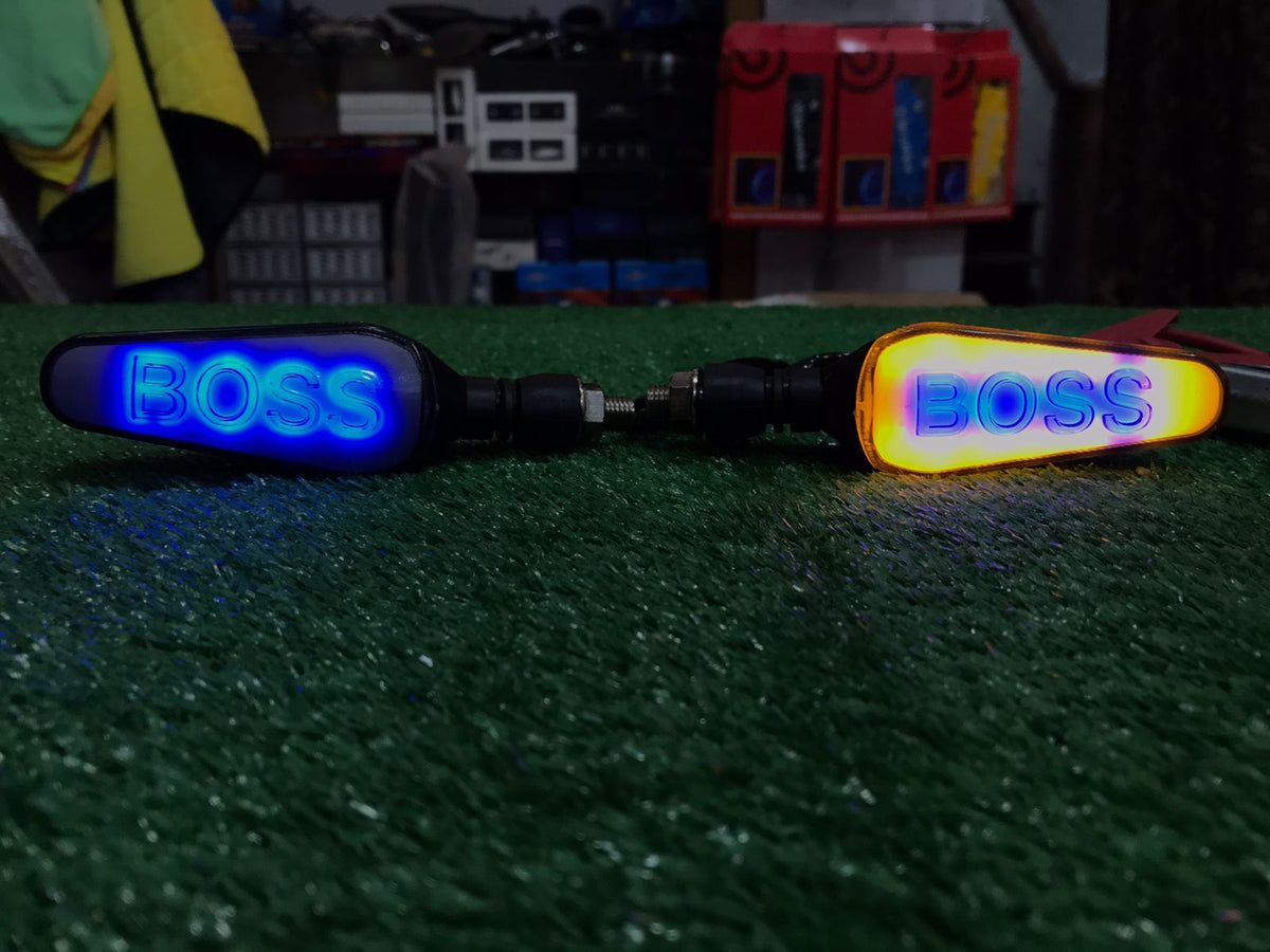 Boss Indicator Audi Running Style With DRL Blue - Yellow 4 Pcs Set