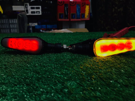 Boss Indicator Audi Running Style With DRL Red - Yellow 4 Pcs Set