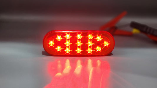 Universal 3rd Brake Lamp F10 Style Oval 15 LED Tail Light 1 Pcs