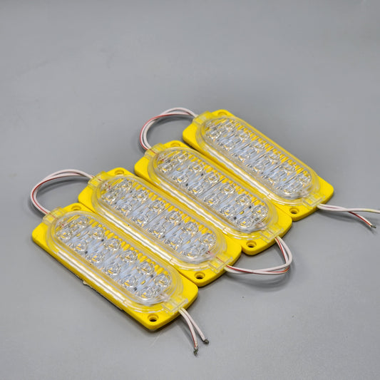 Universal Yellow Fog Light Module For Car, Bike, Jeep And Truck 4 Pcs Set