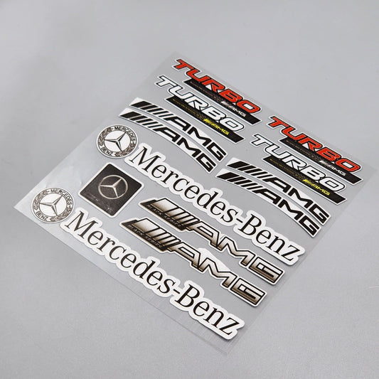 Premium Quality Custom Sticker Sheet For Car & Bike Embossed Style TURBO