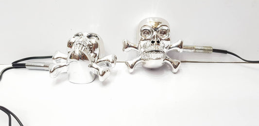 Bike Side Indicator Skull Style 2 Pcs Set