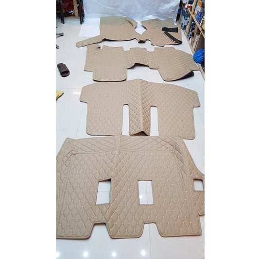 Floor Matt 7D Cubic Design Complete Fitting Toyota Fortuner Beige