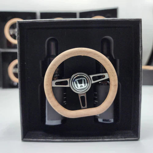 Honda Mini Steering Wheel Car perfume Long lasting Fragrance For AC Grill D-Shape Air Conditioner