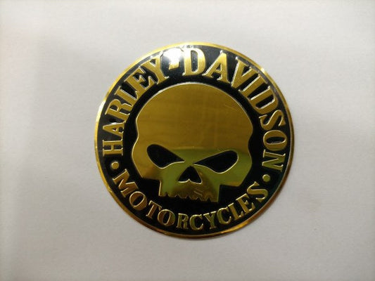 Harley Cut Skull Metal Logo