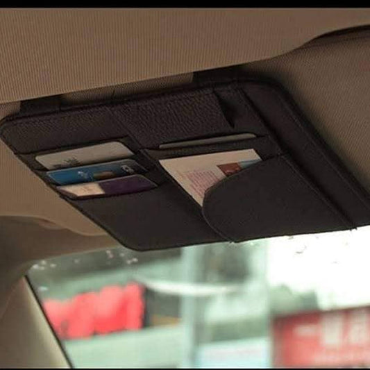 Universal Sun Visor Leather Organizer