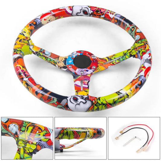 Universal Hydro Fobic Semi Deep Dish Steering Funky Style 3