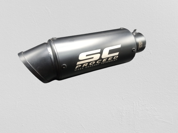 Universal Bike Silencer Exhaust SC Proceed Black Curve