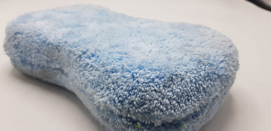 Microfiber Sponge For Washing and Polishing Blue 1 Pc